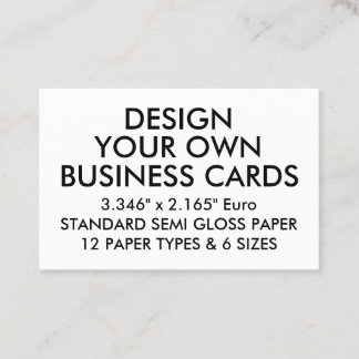 SEMI tarjetas de visita euro personalizadas