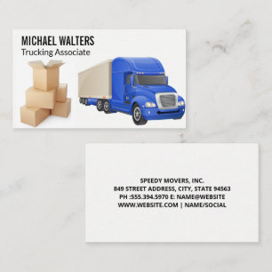Semi Truck   Movers   Tarjeta de presentación de c
