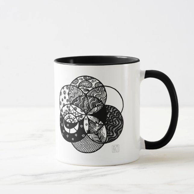 Semilla de la taza de la mandala de la vida (Derecha)