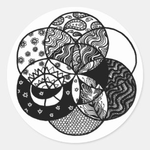 Semilla de la vida Mandala Pegatina redondo