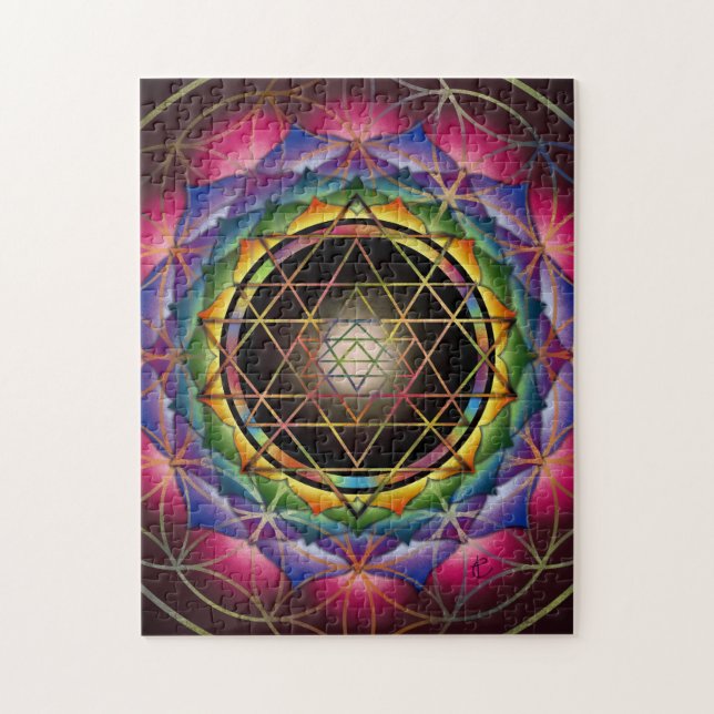Semilla del rompecabezas de la mandala de la vida (Vertical)