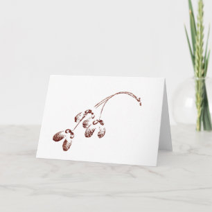 "Semillas de arce alado" Tarjeta de bienvenida de