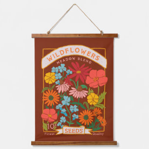 Semillas de flores silvestres Tapiz colgante de pa