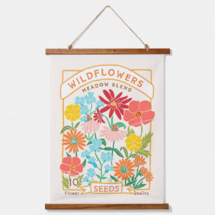 Semillas de flores silvestres Tapiz colgante de pa