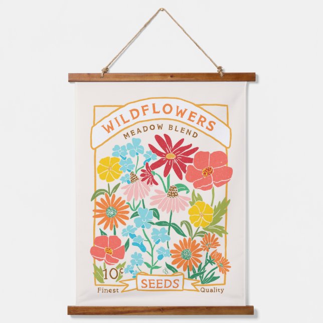 Semillas de flores silvestres Tapiz colgante de pa (Anverso)