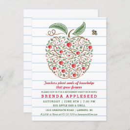 Semillas de la tarjeta de retiro Apple del profeso