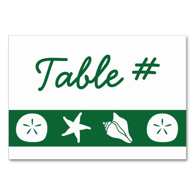 Semillas de verano con tarjeta de mesa verde (Anverso)