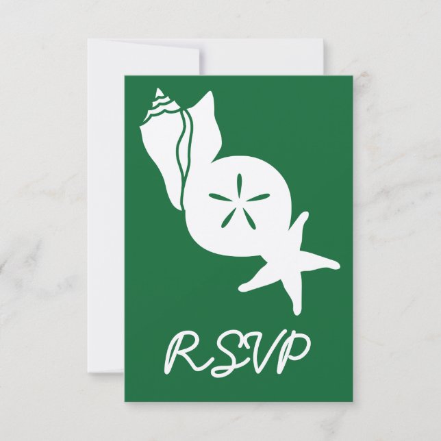 Semillas de verano con tarjeta RSVP verde (Anverso)