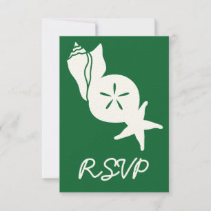 Semillas de verano con tarjeta RSVP verde