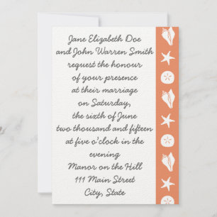 Semillas de verano en la invitación a la boda de c