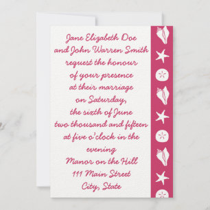 Semillas de verano en la invitación a la boda de f