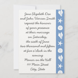 Semillas de verano en la invitación a la boda de P