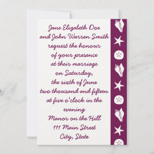 Semillas de verano en la invitación a la boda de v