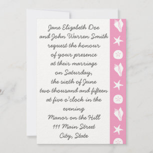 Semillas de verano en la invitación a la boda Peta