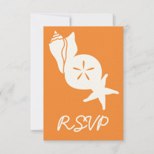 Semillas de verano en la tarjeta RSVP Naranja