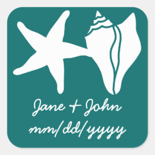 Semillas de verano en Pegatina Verde azulado