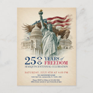 Semiquincentenario Vintage América Invitación USA