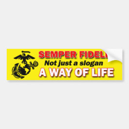 Semper Fidelis una pegatina de parachoques de vida