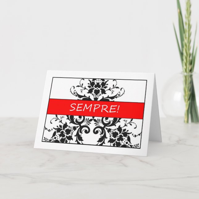 Sempre - invitación de boda de la enhorabuena en (Anverso)