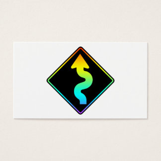 seña de la calle de la calle curva