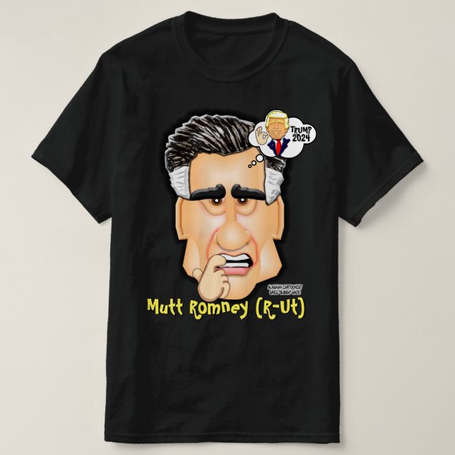 Senador Mitt Romney- La camiseta de Toon Tee de Bu (Diseño del anverso)