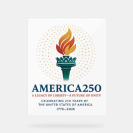 Señal Acrílica 250 cumpleaños de Estados Unidos