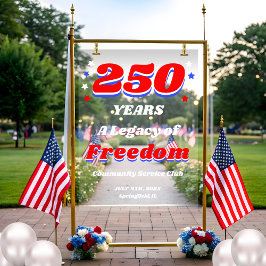 Señal Acrílica 250 Years USA Official Commemorative