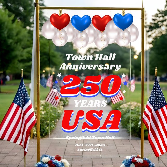 Señal Acrílica 250 Years USA Town Hall Anniversary (Subido por el creador)