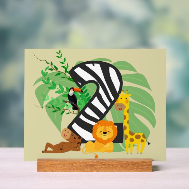 Señal Acrílica 2 years old! Happy Birthday baby! (Neutral )