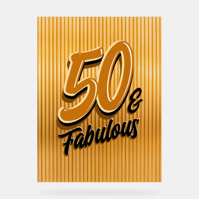 Señal Acrílica 50 y Fabuloso (Anverso)