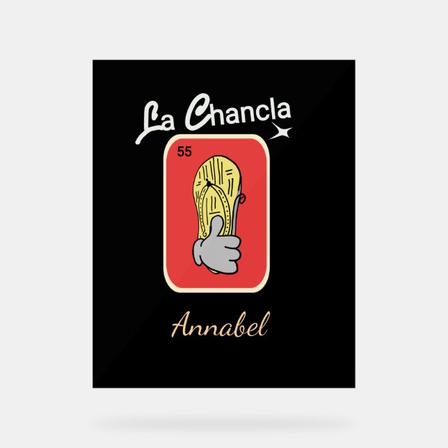 Señal Acrílica 55 La Chancla (Anverso)