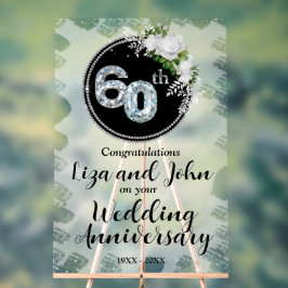 Señal Acrílica 60º Aniversario de Bodas de Diamante