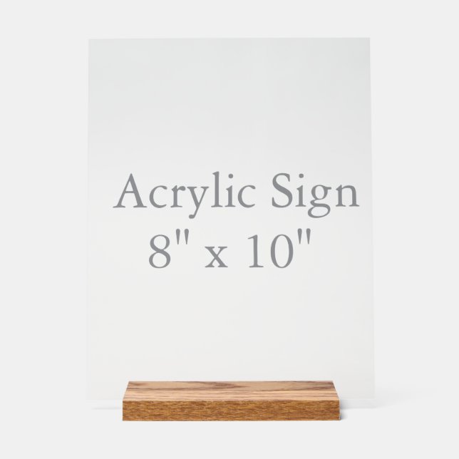 Señal Acrílica 8" x 10" (Anverso)