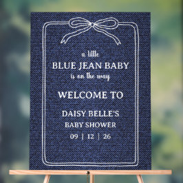 Señal Acrílica A Little Blue Jean Baby Denim Boy Baby