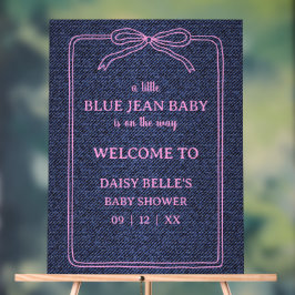 Señal Acrílica A Little Blue Jean Baby Denim Girl Baby