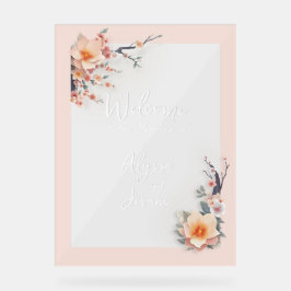 Señal Acrílica A Love Blossoming Under the Cherry Trees