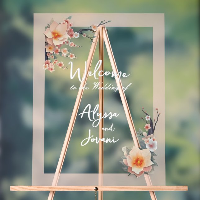 Señal Acrílica A Love Blossoming Under the Cherry Trees (Neutral )