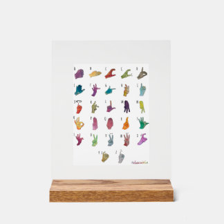 SEÑAL ACRÍLICA ABECEDARIO LENGUA DE SIGNOS