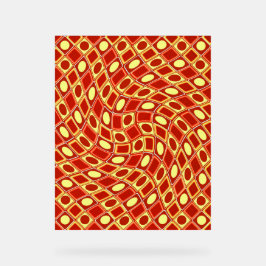Señal Acrílica Abstract geometric swirl retro pattern in red 