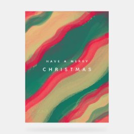 Señal Acrílica Abstract Hand Painted Pattern Flat Holiday Card