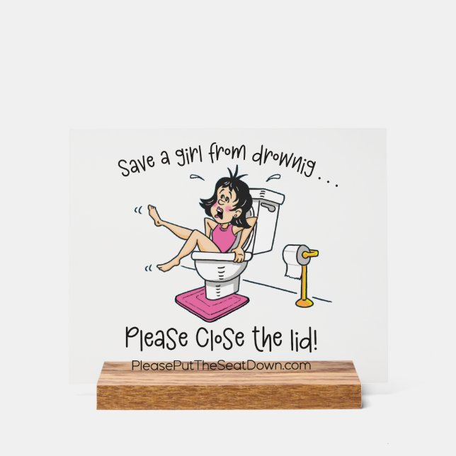 Señal Acrílica Acrylic Bathroom Sign (Anverso)