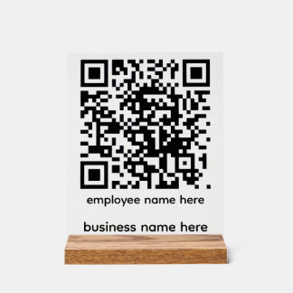 Señal Acrílica Acrylic QR Code Sign
