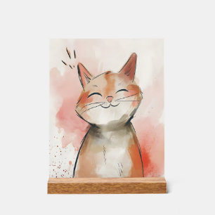 Señal Acrílica Acrylic Sign cat