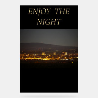 Señal Acrílica Acrylic Sign ENJOY THE NIGHT