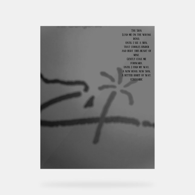 Señal Acrílica Acrylic Sign THE SIGN POEM  STYLE DESIGN (Anverso)