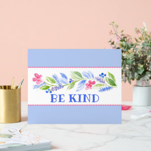 Señal Acrílica Acuarela Pastel Floral SE AMABLE