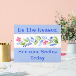 Señal Acrílica Acuarela Pastel Floral SÉ LA RAZÓN SONRÍE