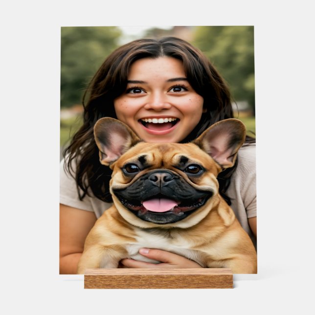 Señal Acrílica Add French Bulldog Photo Personalize (Anverso)
