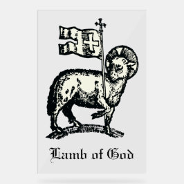 Señal Acrílica Agnus Dei The Paschal Lamb of God Fine Art