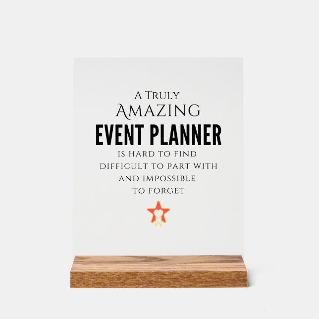 Señal Acrílica Agradecimiento al Planificador de Eventos  (Anverso)